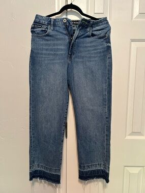 DKNY Blue Denim Jeans with Black Logo Patch